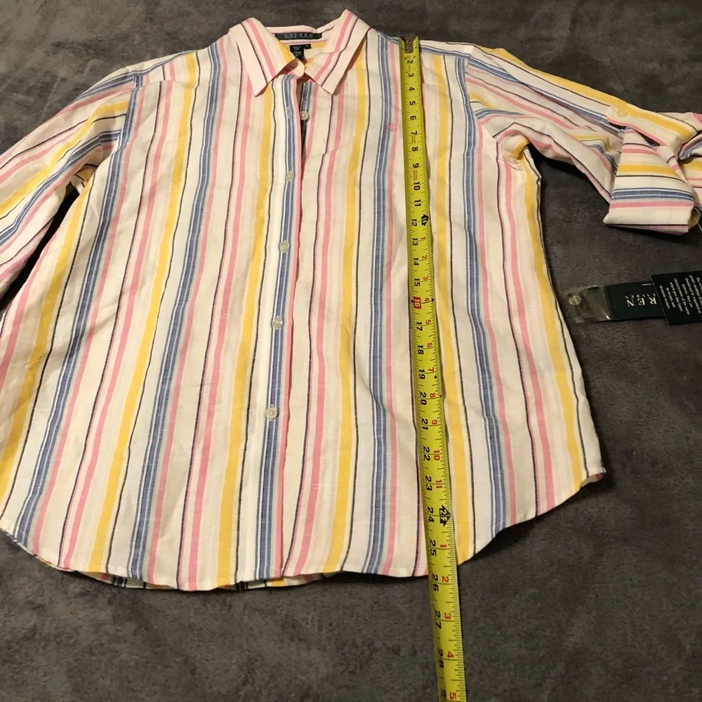 Lauren Ralph Lauren Striped Button Down Shirt - Picture 5 of 7